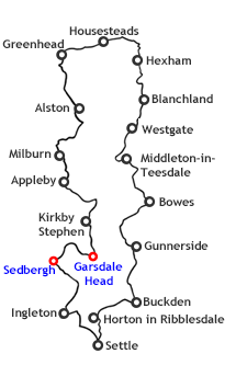 Pennine Journey Day 16 Basic Stage Route
