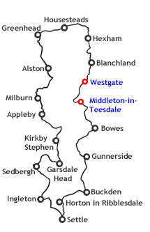 Pennine Journey Day 6 Basic Stage Route