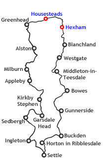 Pennine Journey Day 9 Basic Stage Route
